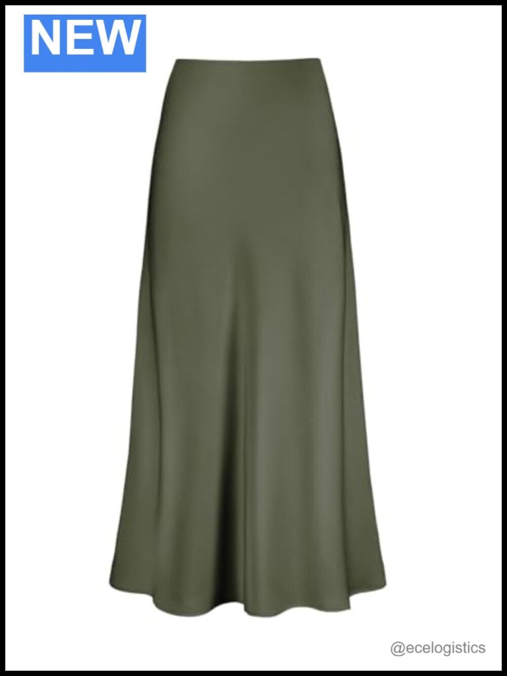 Women's Satin High Waisted Maxi Skirt A-Line Silk Long Skirt Hidden Elastic - Picture 1 of 6